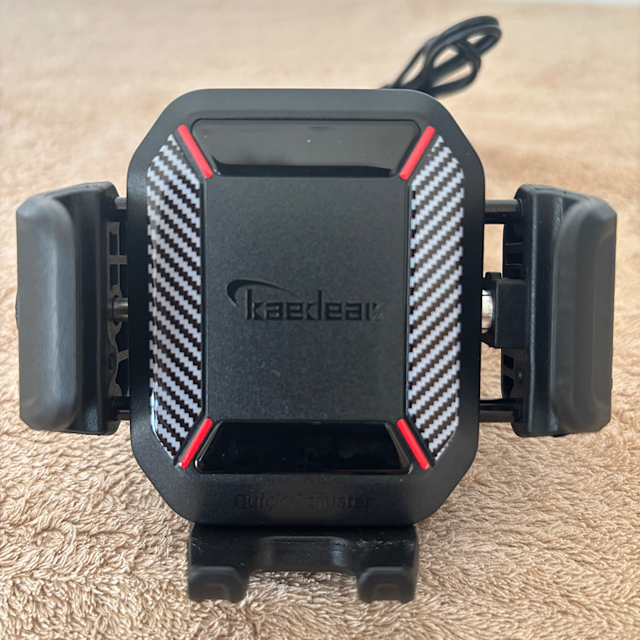 Kaedear（カエディア） バイク スマホホルダー QI充電 USB電源 バイク