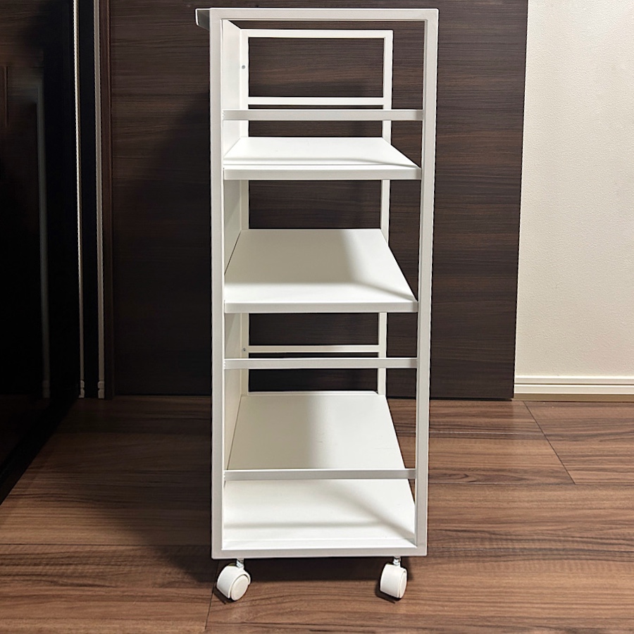 キャスター付きワゴン tower タワー 目隠しワゴン L 子供部屋 書斎 リビング 寝室 収納ワゴン スチールラック 山崎実業 正規品 1420 ブラック | tower | 10