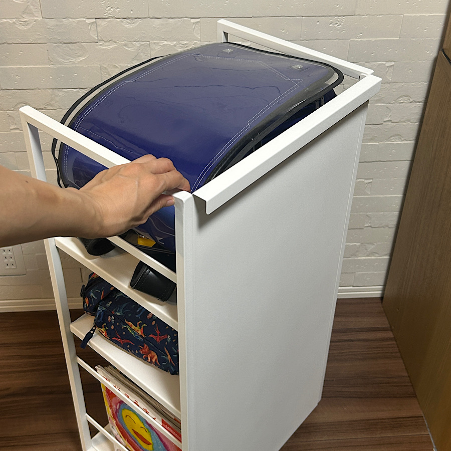 キャスター付きワゴン tower タワー 目隠しワゴン L 子供部屋 書斎 リビング 寝室 収納ワゴン スチールラック 山崎実業 正規品 1420 ブラック | tower | 13