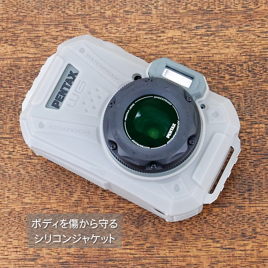 わらびおか❗️新品】RICOH リコー PENTAX WG-1000 グレー リコー 【中古】RICOH PENTAX ペンタックス WG-1000 グレー 防水