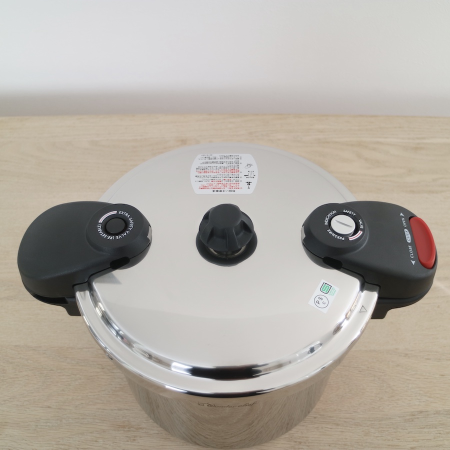 ワンダーシェフ プロミドル 業務用 両手圧力鍋 8L (NMDA80) : トップ