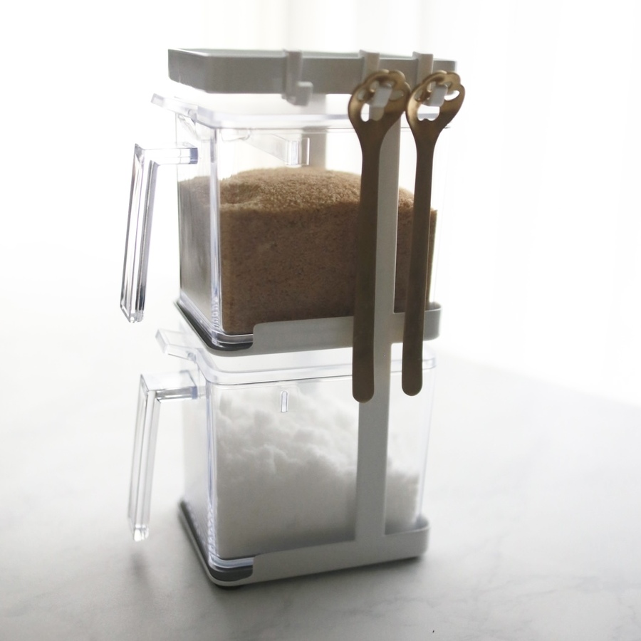 山崎実業 tower 調味料ストッカー 2個 & ラック 3段 セット スリム タワー 調味料入れ 調味料ケース 収納 | tower | 16