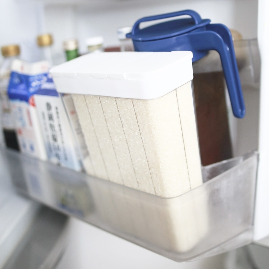 米びつ 正規品 TOWER タワー 1合分別 冷蔵庫用米びつ 野菜室 スリム 簡単軽量 便利 機能的 ライスストッカー 冷蔵庫収納 山崎実業 ホワイト | tower | 19