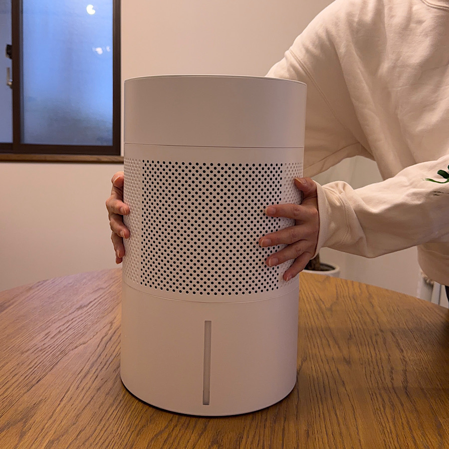 アイリスオーヤマ 丸洗い気化式加湿器エネミスト グレー AHM-MVU55A-H